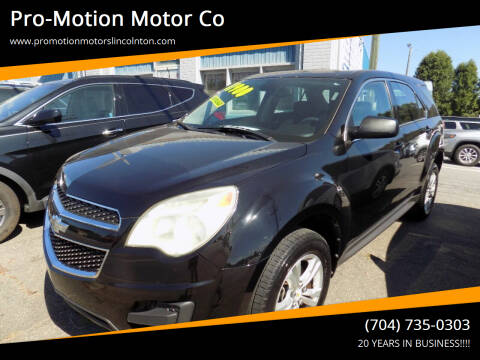 2012 Chevrolet Equinox for sale at Pro-Motion Motor Co in Lincolnton NC