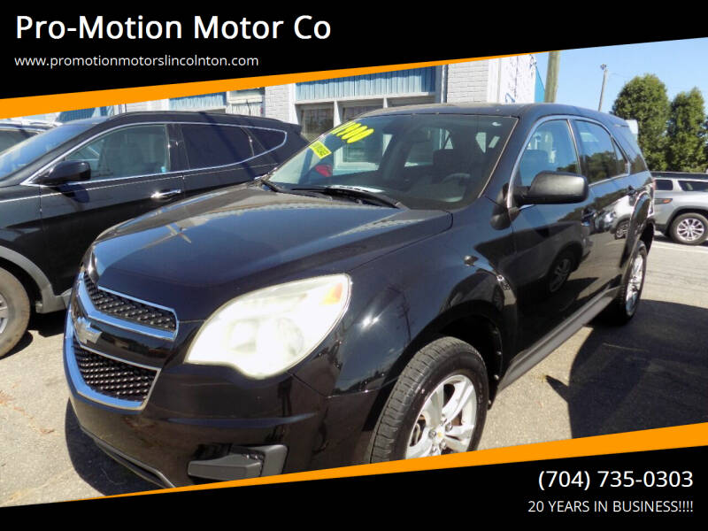 2012 Chevrolet Equinox for sale at Pro-Motion Motor Co in Lincolnton NC