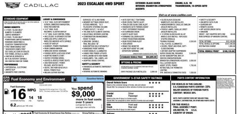 2023 Cadillac Escalade Sport