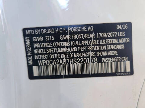 2017 Porsche 718 Boxster