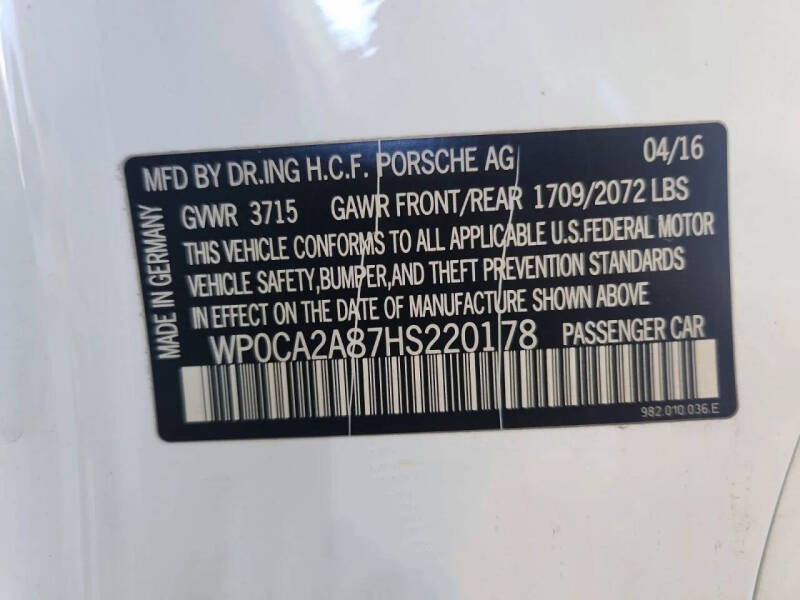 2017 Porsche 718 Boxster