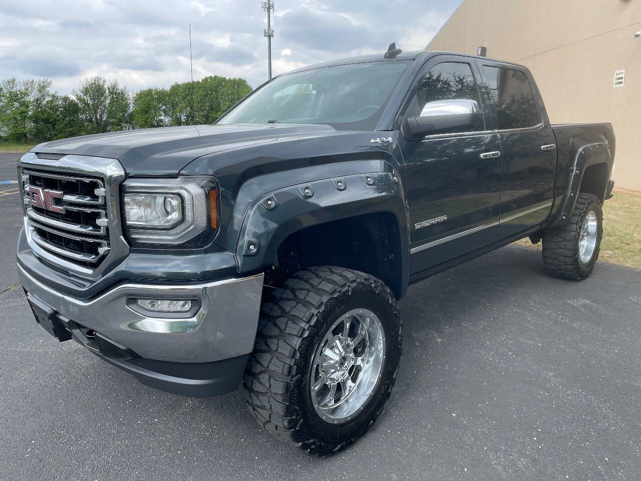 Gray 2017 GMC Sierra 1500 SLT 4x4 SLT 4dr Crew Cab 5.8 ft. SB 1