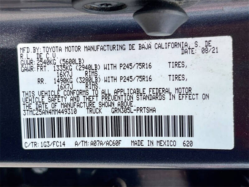 2021 Toyota Tacoma SR5 V6