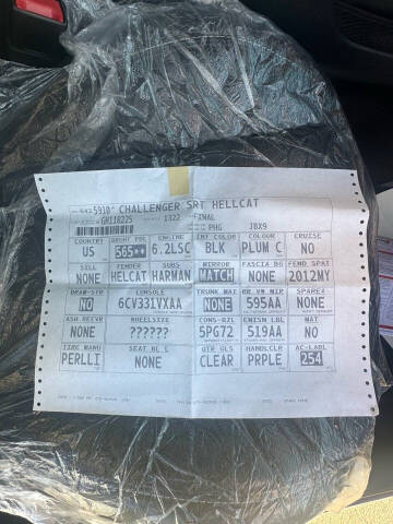 2016 Dodge Challenger SRT Hellcat
