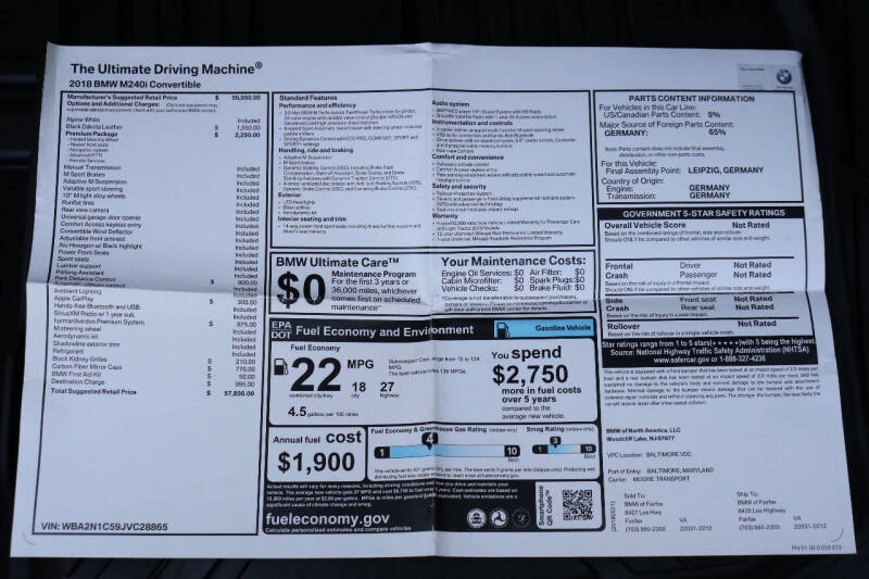 2018 BMW 2 Series M240i