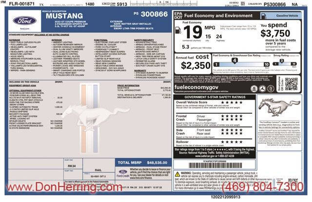 2023 Ford Mustang GT Premium