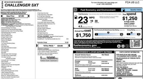 2020 Dodge Challenger SXT