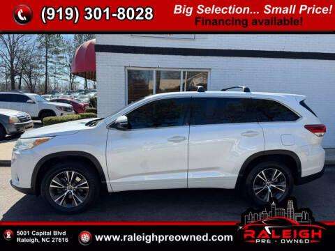 2018 Toyota Highlander for sale at Raleigh Pre-Owned in Raleigh NC