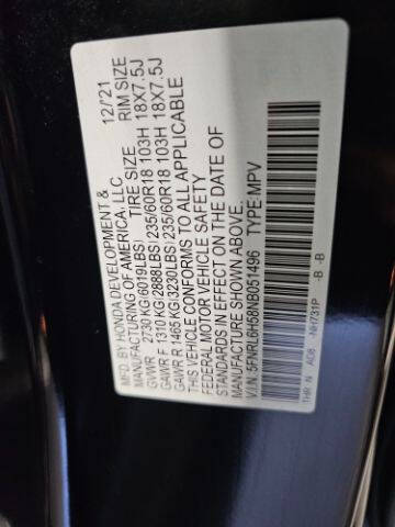 2022 Honda Odyssey EX