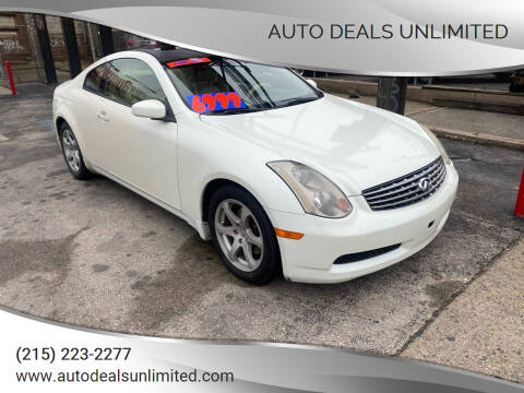 2006 Infiniti G35 for sale at AUTO DEALS UNLIMITED in Philadelphia PA
