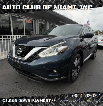 2017 Nissan Murano for sale at AUTO CLUB OF MIAMI, INC in Miami FL