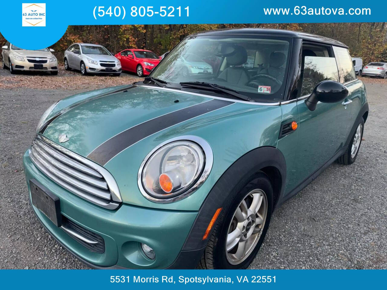 2012 MINI Cooper Hardtop for sale at 63 Auto Inc in Spotsylvania, VA