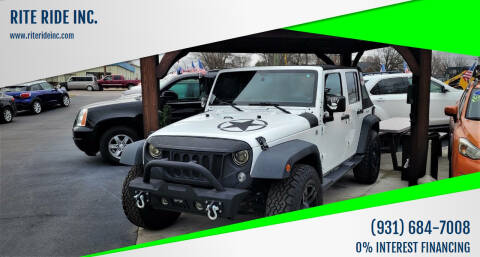 2014 Jeep Wrangler Unlimited for sale at RITE RIDE INC. - Rite Ride Inc 2 in Shelbyville TN