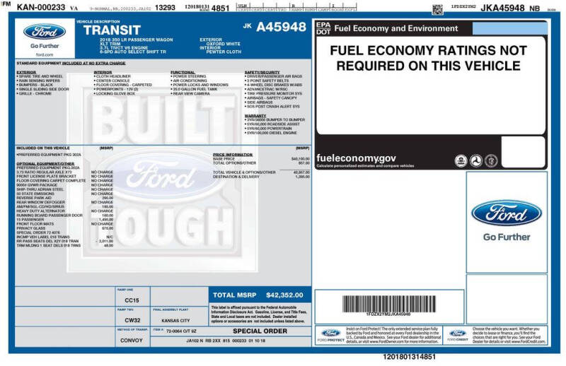 2018 Ford Transit 350 XLT