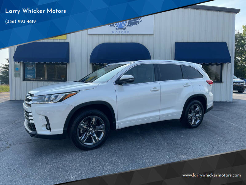 2018 Toyota Highlander for sale at Larry Whicker Motors in Kernersville NC