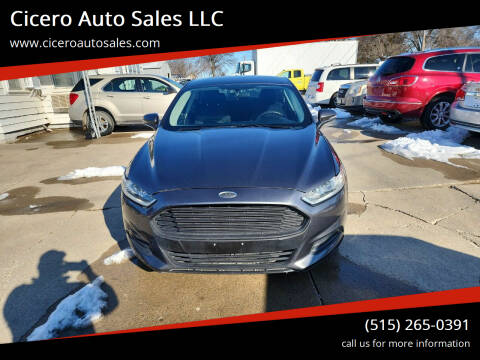 2016 Ford Fusion for sale at Cicero Auto Sales LLC in Des Moines IA