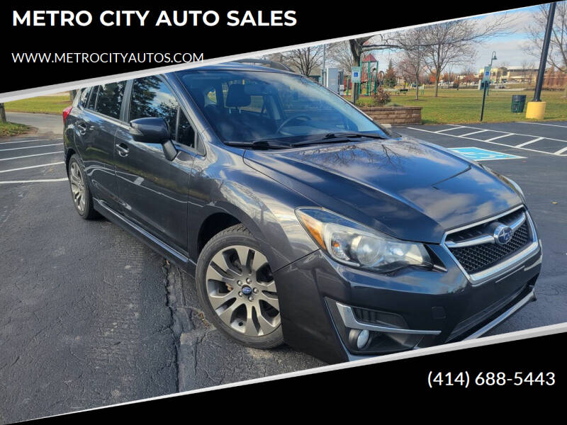 2016 Subaru Impreza for sale at METRO CITY AUTO SALES in Milwaukee WI