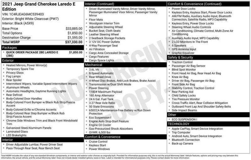 2021 Jeep Grand Cherokee Laredo E