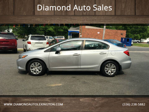 2012 Honda Civic for sale at Diamond Auto Sales in Lexington NC