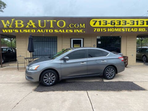 2015 Nissan Sentra for sale at WB'S USED AUTO SALES INC in Houston TX