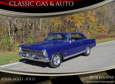 1966 Chevrolet Nova for sale at CLASSIC GAS & AUTO in Cleves OH