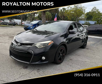 2015 Toyota Corolla for sale at ROYALTON MOTORS in Plantation FL