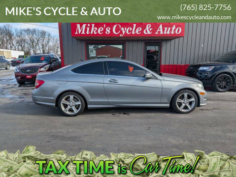 2012 Mercedes-Benz C-Class for sale at MIKE'S CYCLE & AUTO in Connersville IN