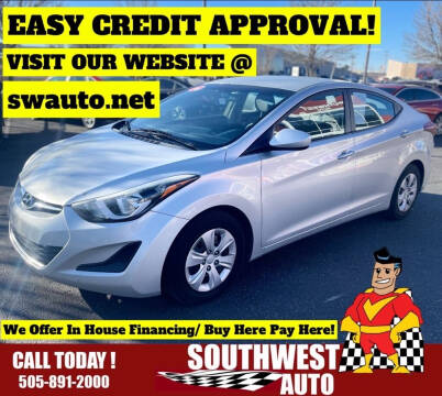 2016 Hyundai Elantra for sale at SOUTHWEST AUTO in Albuquerque NM