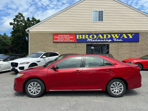 2012 Toyota Camry for sale at Broadway Motoring Inc. in Ayer MA