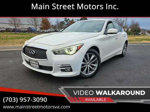 2015 Infiniti Q50 for sale at Main Street Motors Inc. in Chantilly VA