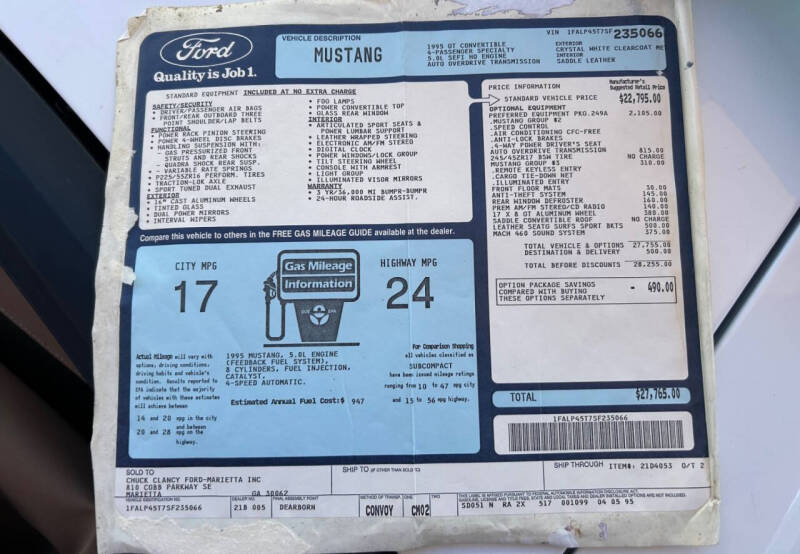 1995 Ford Mustang GT