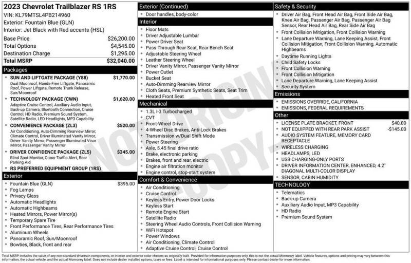2023 Chevrolet TrailBlazer RS