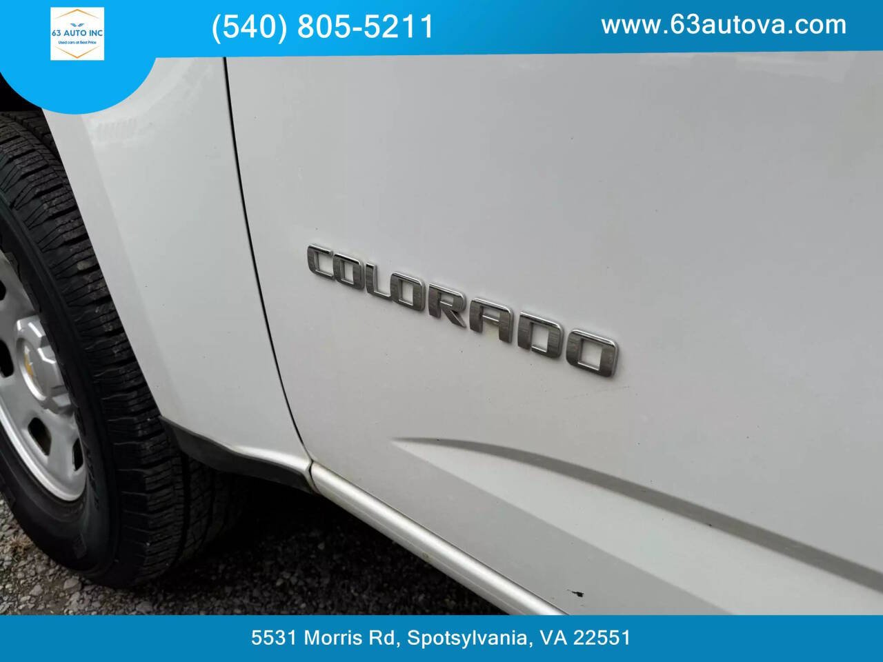 2016 Chevrolet Colorado for sale at 63 Auto Inc in Spotsylvania, VA