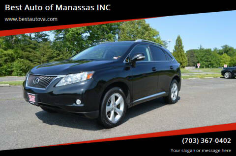 2010 Lexus RX 350 for sale at Best Auto of Manassas INC in Manassas VA