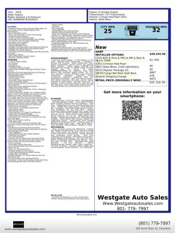 2019 Subaru Outback 2.5i Premium