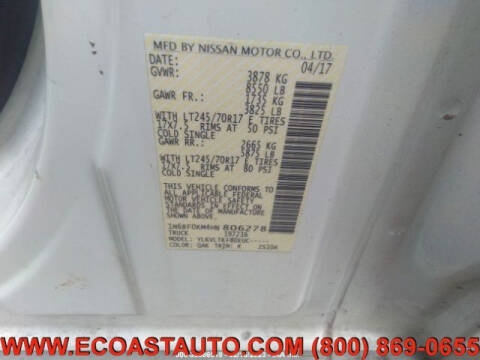 2017 Nissan NV 1500 SV