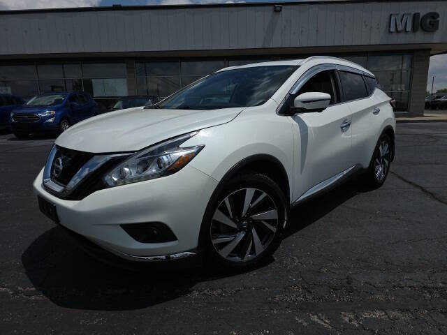 Used 2018 Nissan Murano Platinum with VIN 5N1AZ2MH5JN164382 for sale in Bellefontaine, OH