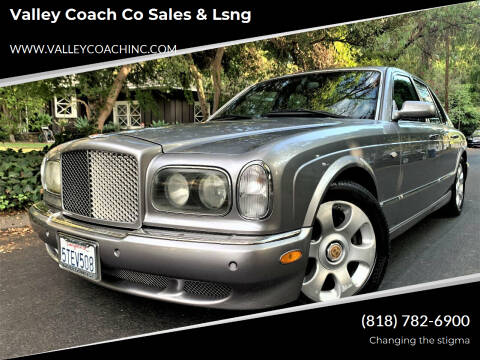 2000 Bentley Arnage for sale at Valley Coach Co Sales & Lsng in Van Nuys CA