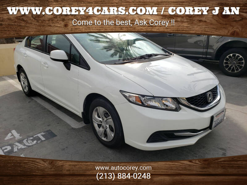 2013 Honda Civic for sale at WWW.COREY4CARS.COM / COREY J AN in Los Angeles CA