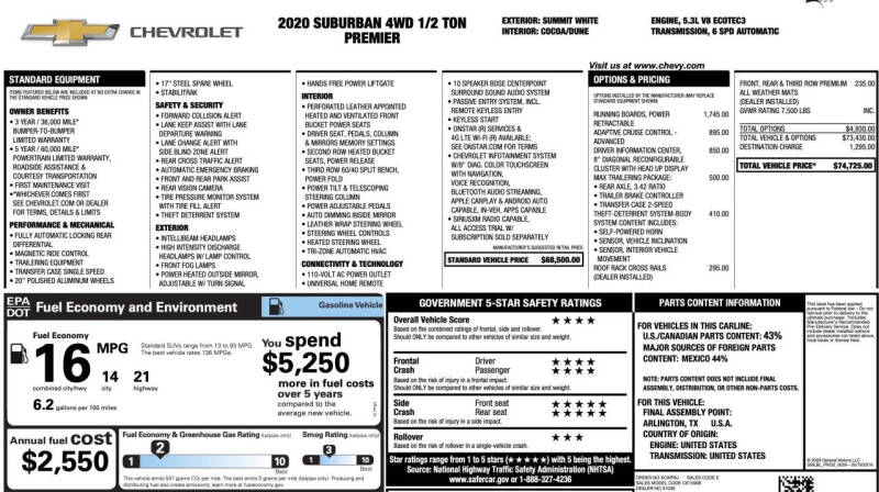 2020 Chevrolet Suburban Premier