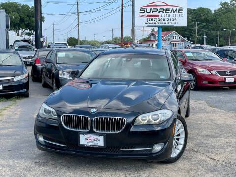 2011 BMW 5 Series for sale at Supreme Auto Sales in Chesapeake VA