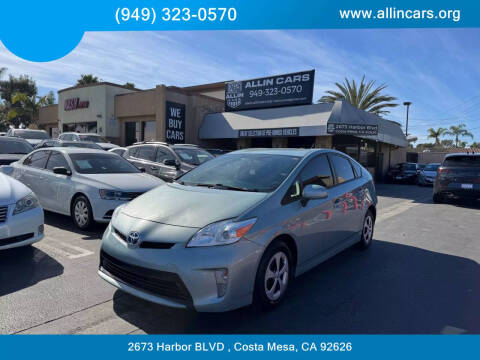 2015 Toyota Prius for sale at Allin Cars in Costa Mesa CA