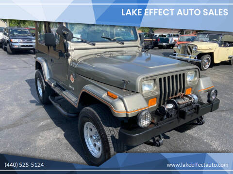 1990 Jeep Wrangler for sale at Lake Effect Auto Sales in Chardon OH