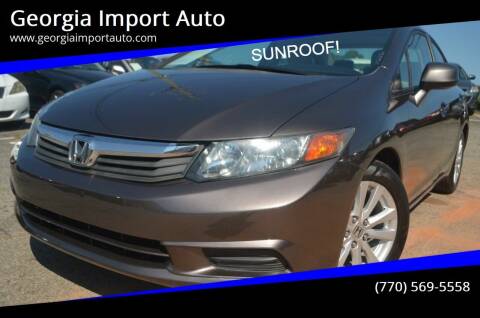 2012 Honda Civic for sale at Georgia Import Auto in Alpharetta GA