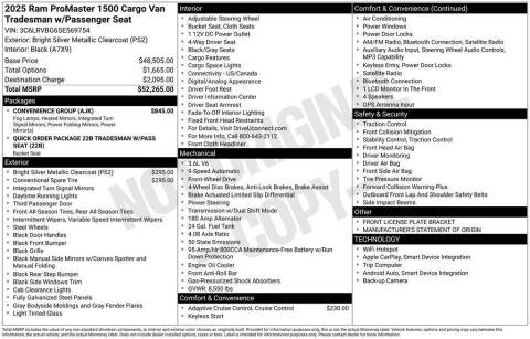 2025 RAM ProMaster