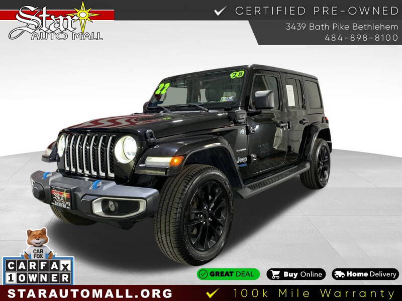 2022 Jeep Wrangler Unlimited for sale at STAR AUTO MALL 512 in Bethlehem PA