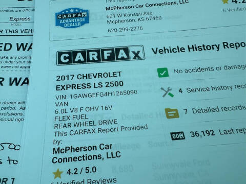 2017 Chevrolet Express LS 2500