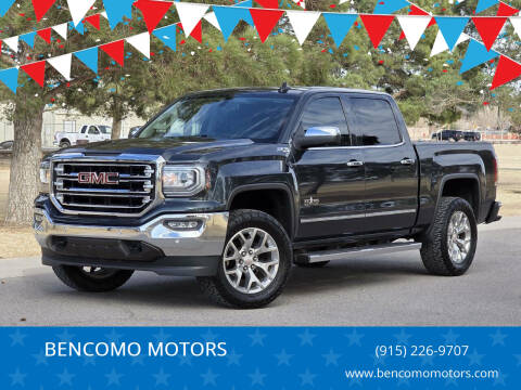 2018 GMC Sierra 1500 for sale at BENCOMO MOTORS in El Paso TX