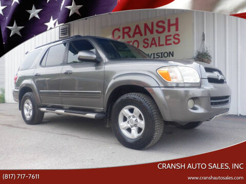 2005 Toyota Sequoia for sale at CRANSH AUTO SALES, INC in Arlington TX