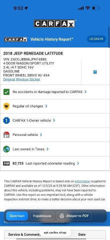 2018 Jeep Renegade Latitude